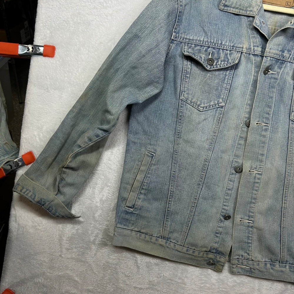 Vintage SCD Jeans Trucker Jacket Men's Blue‎ Denim Button Front Classic - Large - Picture 8 of 14